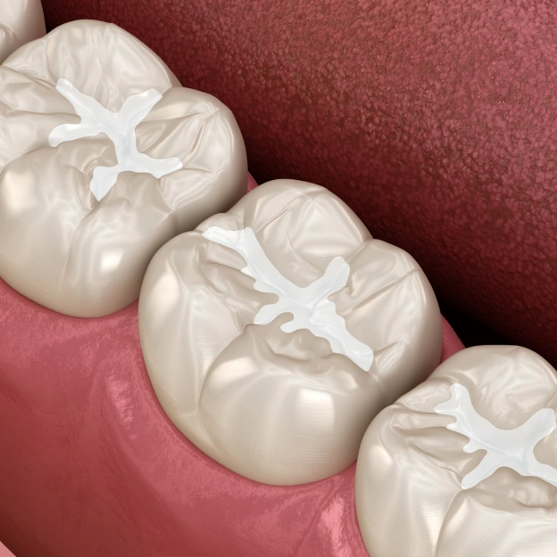Illustration of dental sealants